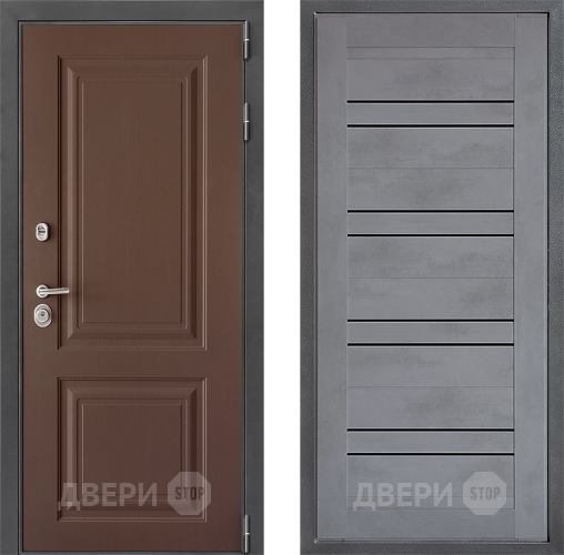 Входная металлическая Дверь Дверной континент ДК-3/729 ФЛ-49 Бетон серый