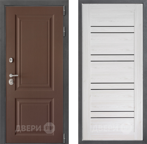 Входная металлическая Дверь Дверной континент ДК-3/729 ФЛ-49 Сосна белая