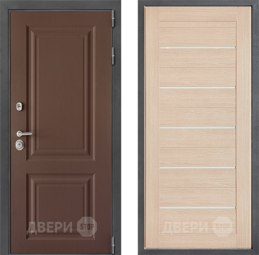 Входная металлическая Дверь Дверной континент ДК-3/729 ФЛ-46 Капучино