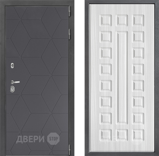 Входная металлическая Дверь Дверной континент ДК-3/744 ФЛ-183 Сандал белый