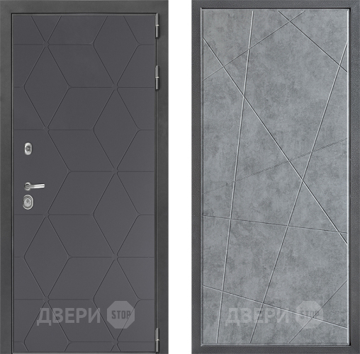 Входная металлическая Дверь Дверной континент ДК-3/744 ФЛ-655 Бетон серый