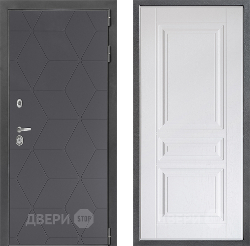 Входная металлическая Дверь Дверной континент ДК-3/744 ФЛ-243 Альберо Браш серебро