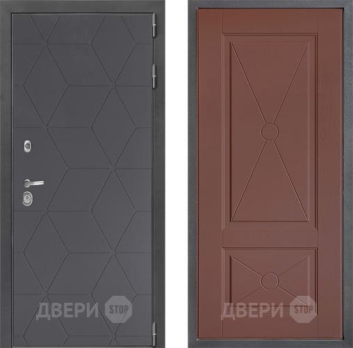 Входная металлическая Дверь Дверной континент ДК-3/744 ФЛ-617 Ясень шоколадный