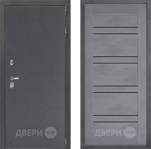 Входная металлическая Дверь Дверной континент ДК-3/744 ФЛ-49 Бетон серый