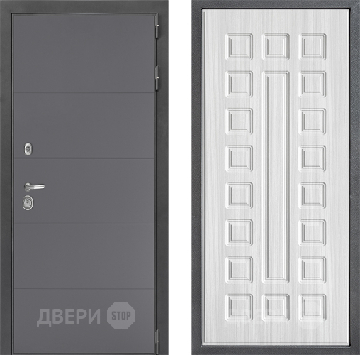 Входная металлическая Дверь Дверной континент ДК-3/649 ФЛ-183 Сандал белый
