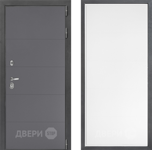 Входная металлическая Дверь Дверной континент ДК-3/649 ФЛ-649 Белый софт