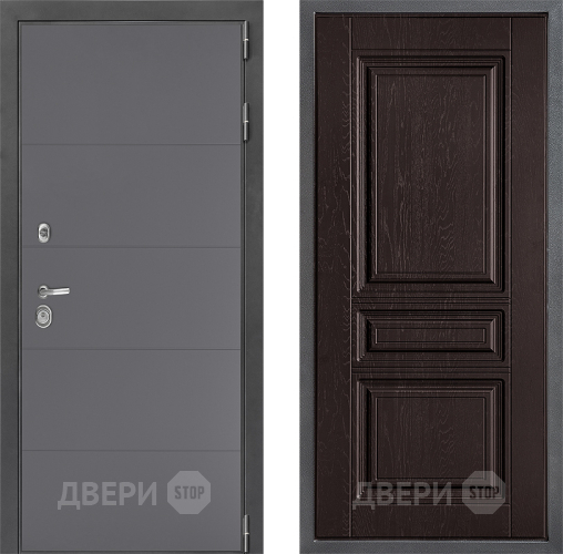 Входная металлическая Дверь Дверной континент ДК-3/649 ФЛ-243 Дуб шоколадный