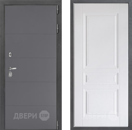 Входная металлическая Дверь Дверной континент ДК-3/649 ФЛ-243 Альберо Браш серебро