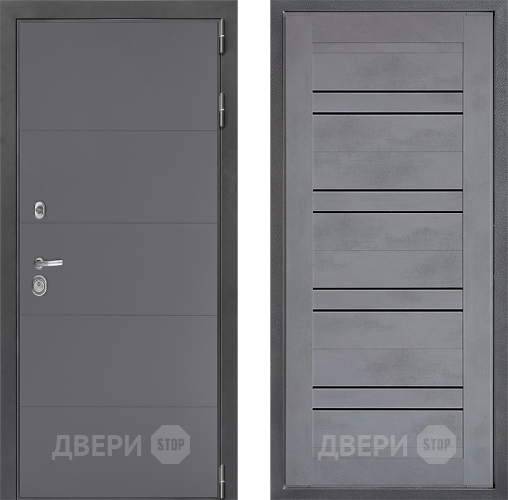 Входная металлическая Дверь Дверной континент ДК-3/649 ФЛ-49 Бетон серый