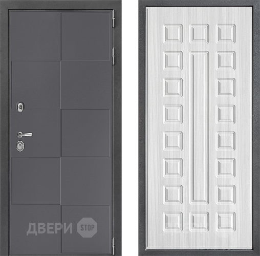 Входная металлическая Дверь Дверной континент ДК-3/606 ФЛ-183 Сандал белый