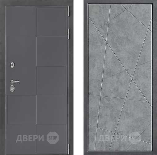 Входная металлическая Дверь Дверной континент ДК-3/606 ФЛ-655 Бетон серый