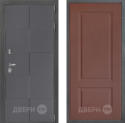 Входная металлическая Дверь Дверной континент ДК-3/606 ФЛ-617 Ясень шоколадный