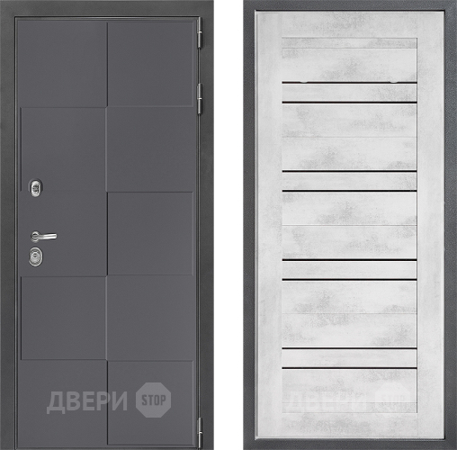 Входная металлическая Дверь Дверной континент ДК-3/606 ФЛ-49 Бетон снежный