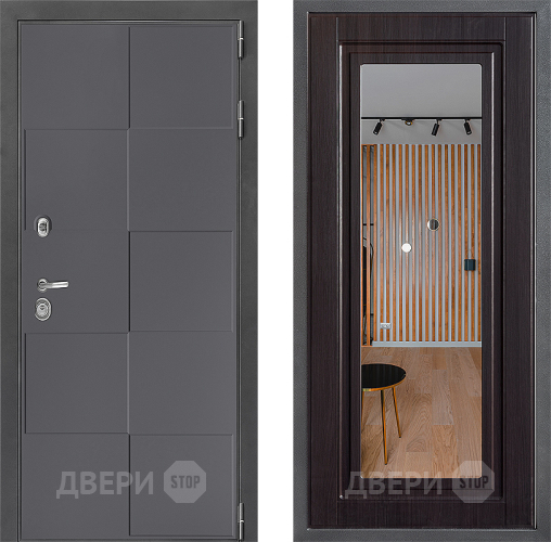 Входная металлическая Дверь Дверной континент ДК-3/606 ФЛЗ Зеркало Венге