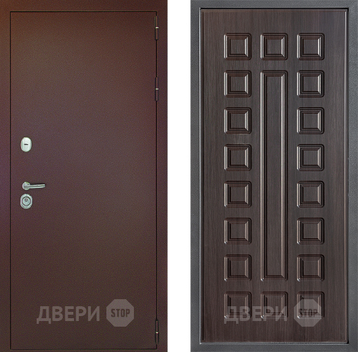 Входная металлическая Дверь Дверной континент Рубикон Медь Дизайн ФЛ-183 Венге