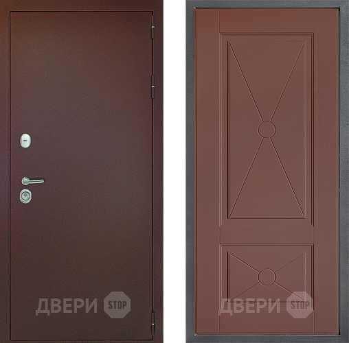 Входная металлическая Дверь Дверной континент Рубикон Медь Дизайн ФЛ-617 Ясень шоколадный