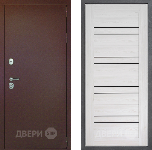 Дверь Дверной континент Рубикон Медь Дизайн ФЛ-49 Сосна белая
