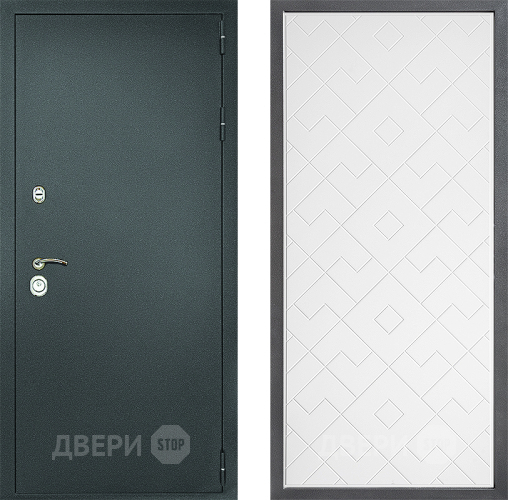 Дверь Дверной континент Рубикон Серебро Дизайн ФЛ-Тиффани Белый софт