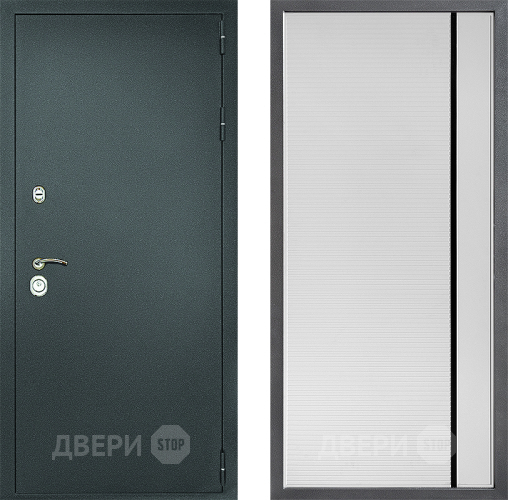 Дверь Дверной континент Рубикон Серебро Дизайн ФЛ-757 Черное Стекло Софт милк