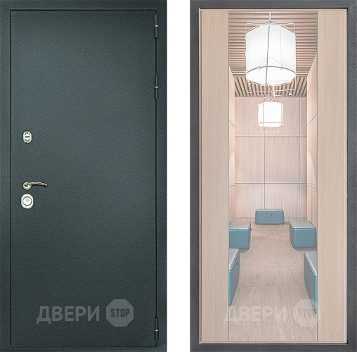 Дверь Дверной континент Рубикон Серебро Дизайн ФЛЗ-1 Зеркало Капучино