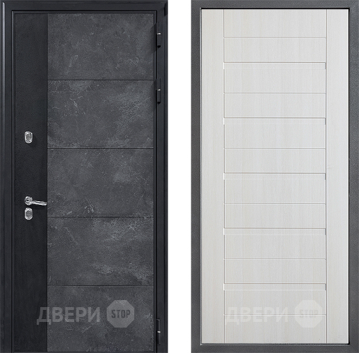 Входная металлическая Дверь Дверной континент ДК-15 Бетон ТЕРМО ФЛ-70 Лиственница белая