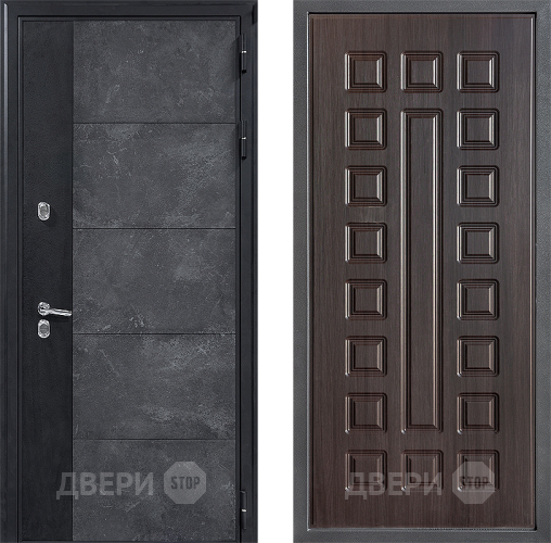 Входная металлическая Дверь Дверной континент ДК-15 Бетон ТЕРМО ФЛ-183 Венге