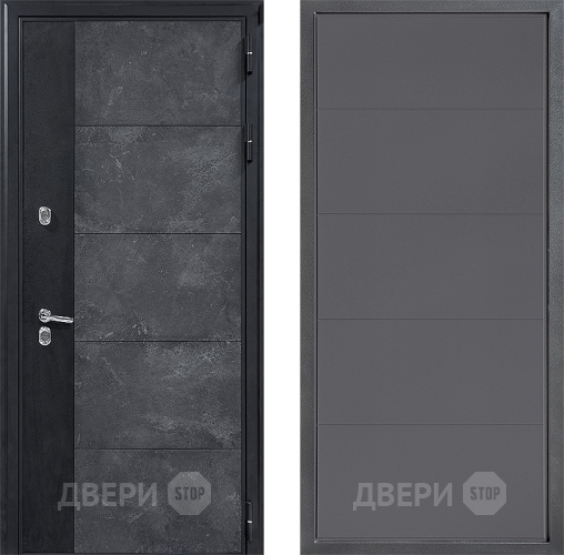 Входная металлическая Дверь Дверной континент ДК-15 Бетон ТЕРМО ФЛ-649 Графит софт