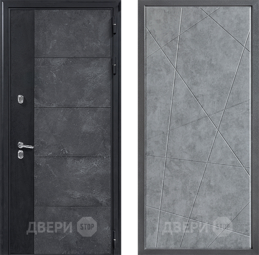 Дверь Дверной континент ДК-15 Бетон ТЕРМО ФЛ-655 Бетон серый