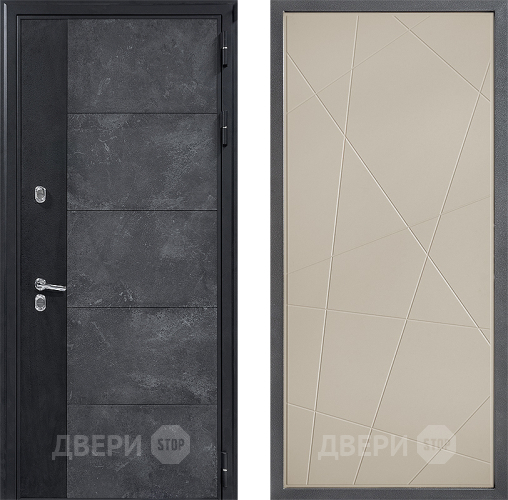 Входная металлическая Дверь Дверной континент ДК-15 Бетон ТЕРМО ФЛ-655 Капучино