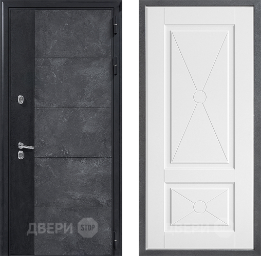Входная металлическая Дверь Дверной континент ДК-15 Бетон ТЕРМО ФЛ-617 Софт милк