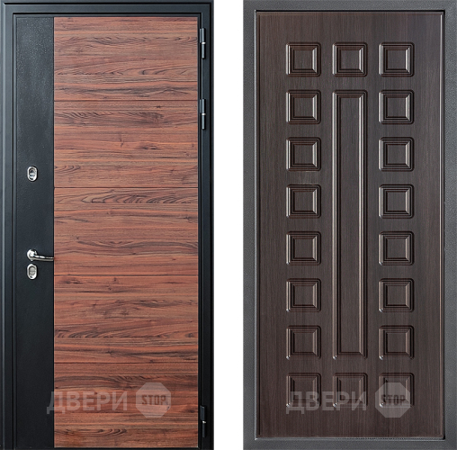 Входная металлическая Дверь Дверной континент ДК-15 Красное Дерево ТЕРМО ФЛ-183 Венге