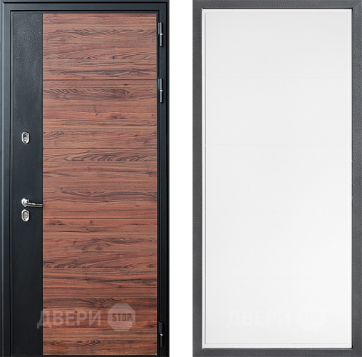 Входная металлическая Дверь Дверной континент ДК-15 Красное Дерево ТЕРМО ФЛ-649 Белый софт