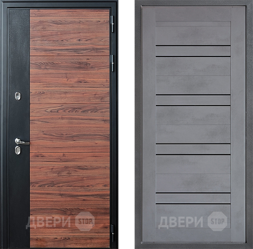 Дверь Дверной континент ДК-15 Красное Дерево ТЕРМО ФЛ-49 Бетон серый