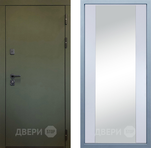 Дверь Дива МД-61 Д-15 Зеркало Белый
