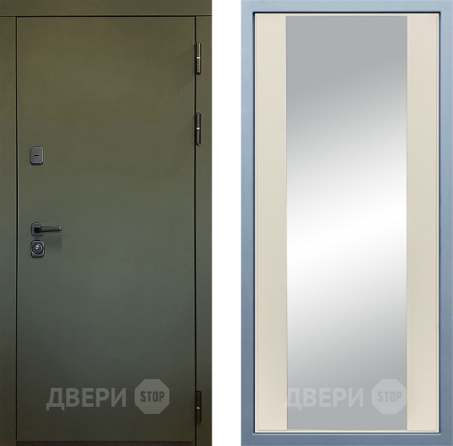 Входная металлическая Дверь Дива МД-61 Д-15 Зеркало Шампань