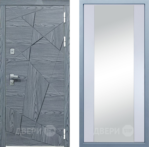Входная металлическая Дверь Дива МД-97/3 Д-15 Зеркало Белый