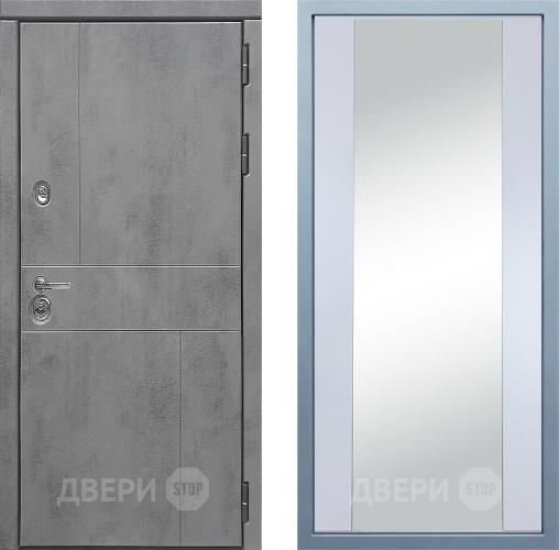 Дверь Дива МД-48 Д-15 Зеркало Белый