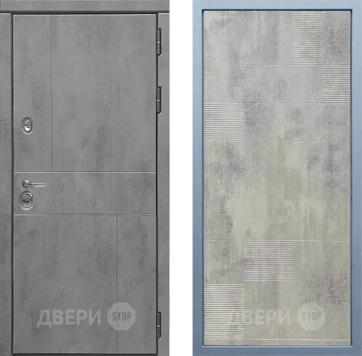 Входная металлическая Дверь Дива МД-48 Д-4 Бетон темный