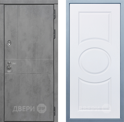 Входная металлическая Дверь Дива МД-48 М-30 Белый