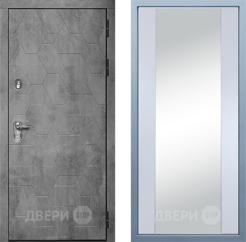 Входная металлическая Дверь Дива МД-51 Д-15 Зеркало Белый