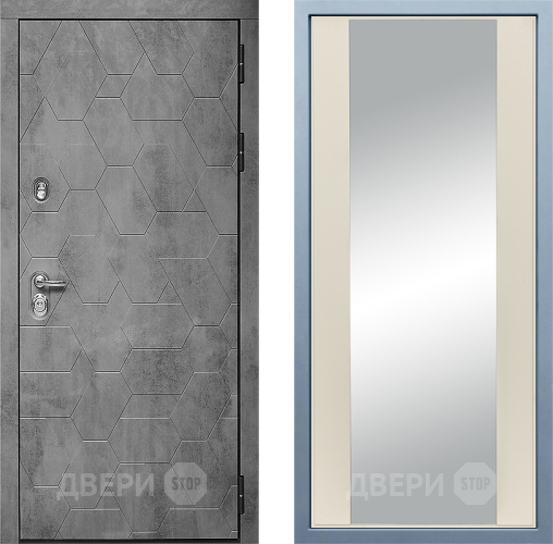 Входная металлическая Дверь Дива МД-51 Д-15 Зеркало Шампань