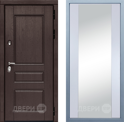 Входная металлическая Дверь Дива МД-90 Д-15 Зеркало Белый
