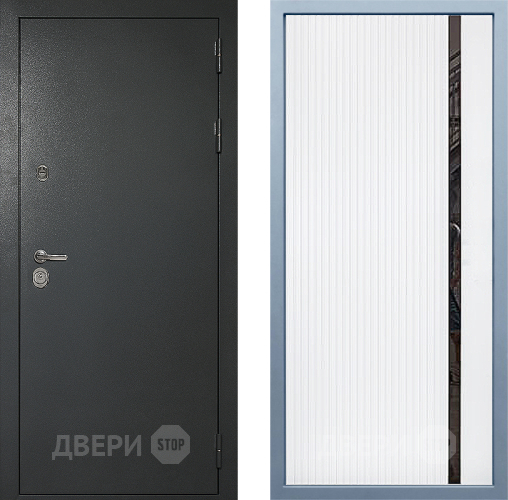 Входная металлическая Дверь Дива МД-40 Титан МХ-46 Белый матовый