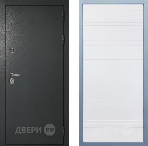 Входная металлическая Дверь Дива МД-40 Титан Д-5 Белый