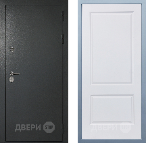 Входная металлическая Дверь Дива МД-40 Титан Д-7 Белый