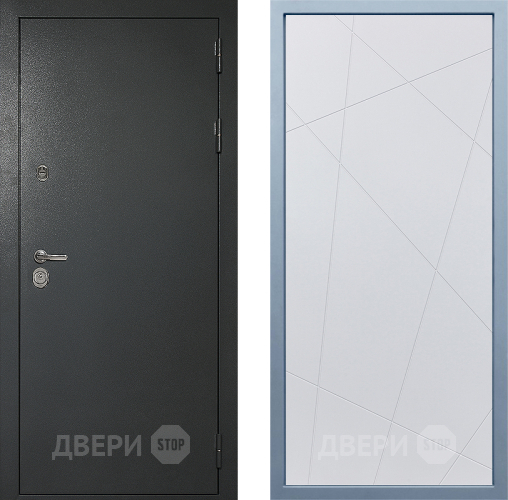 Входная металлическая Дверь Дива МД-40 Титан Д-11 Белый