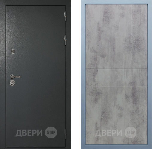 Входная металлическая Дверь Дива МД-40 Титан М-1 Бетон темный