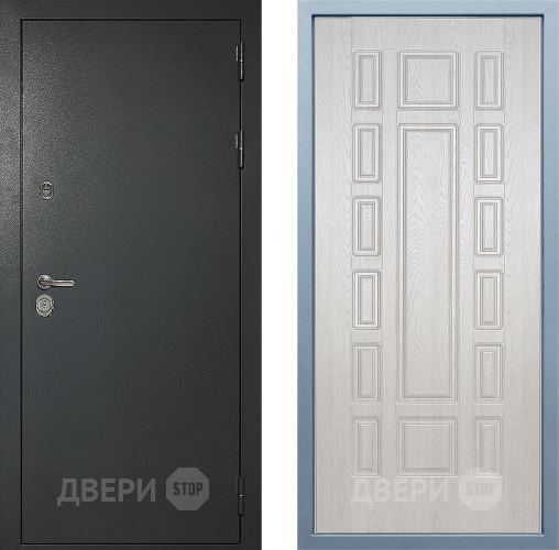 Входная металлическая Дверь Дива МД-40 Титан М-2 Дуб филадельфия крем