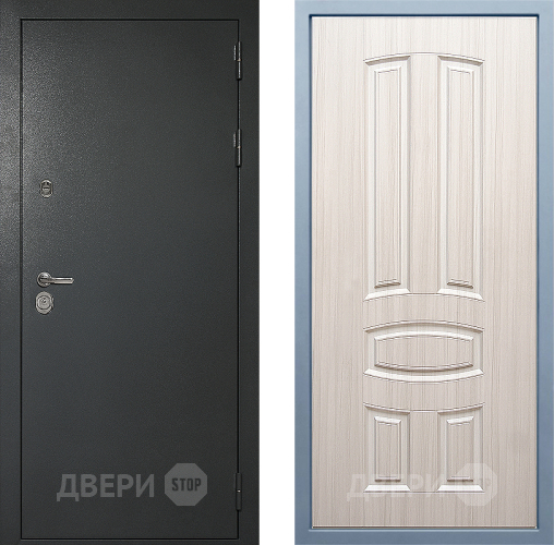 Входная металлическая Дверь Дива МД-40 Титан М-3 Сандал белый