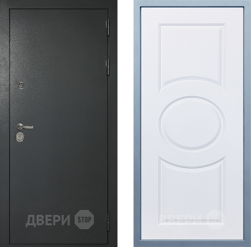 Входная металлическая Дверь Дива МД-40 Титан М-30 Белый
